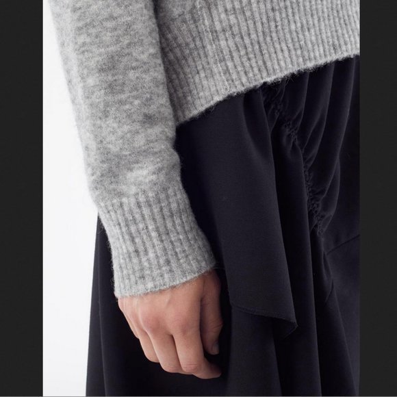 3.1 Phillip Lim Sweater Alpaca & Wool High-Low Sweater in Gray Sz XS FLAW - Picture 4 of 16